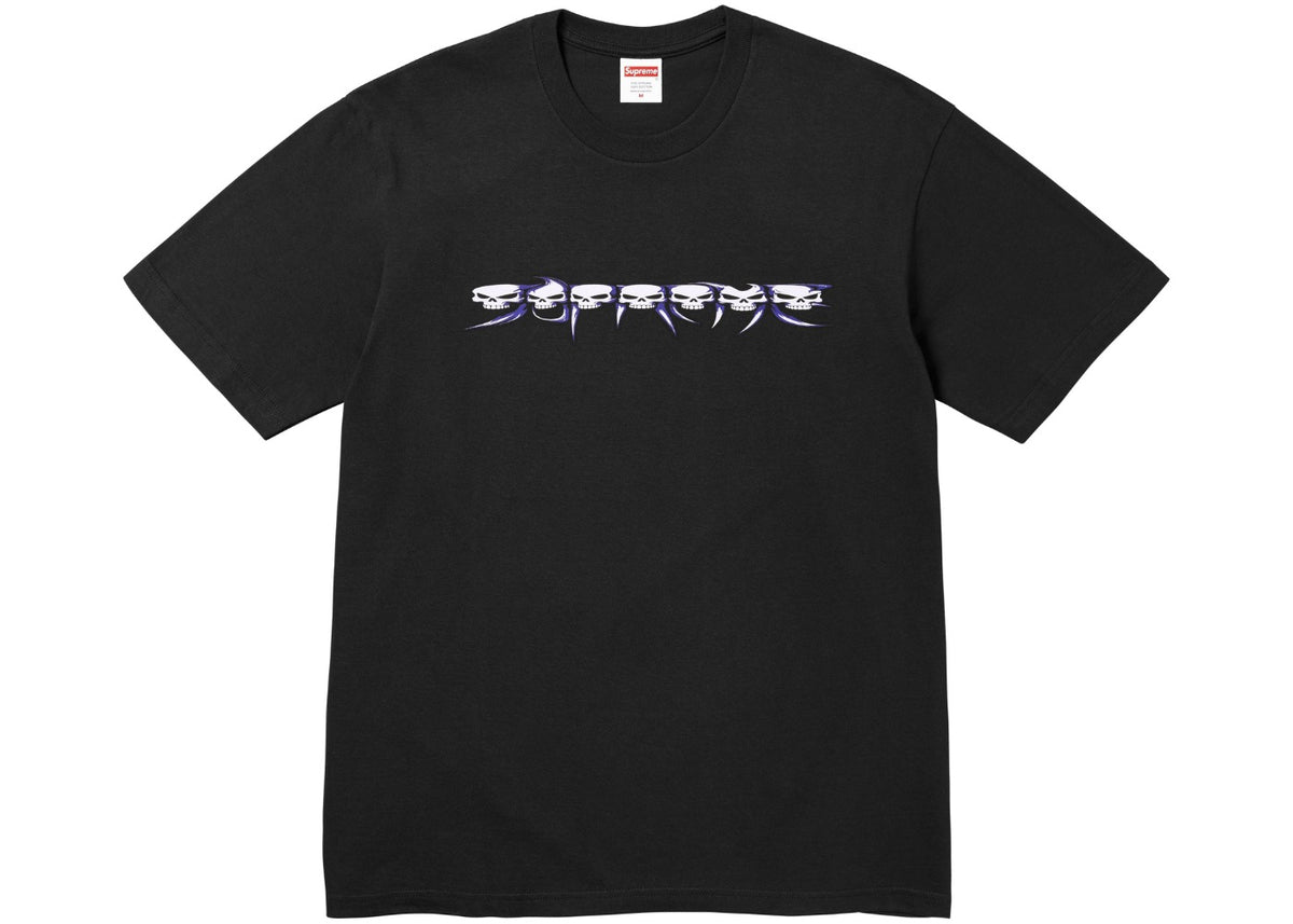 Supreme Skulls Spellout Tee Black