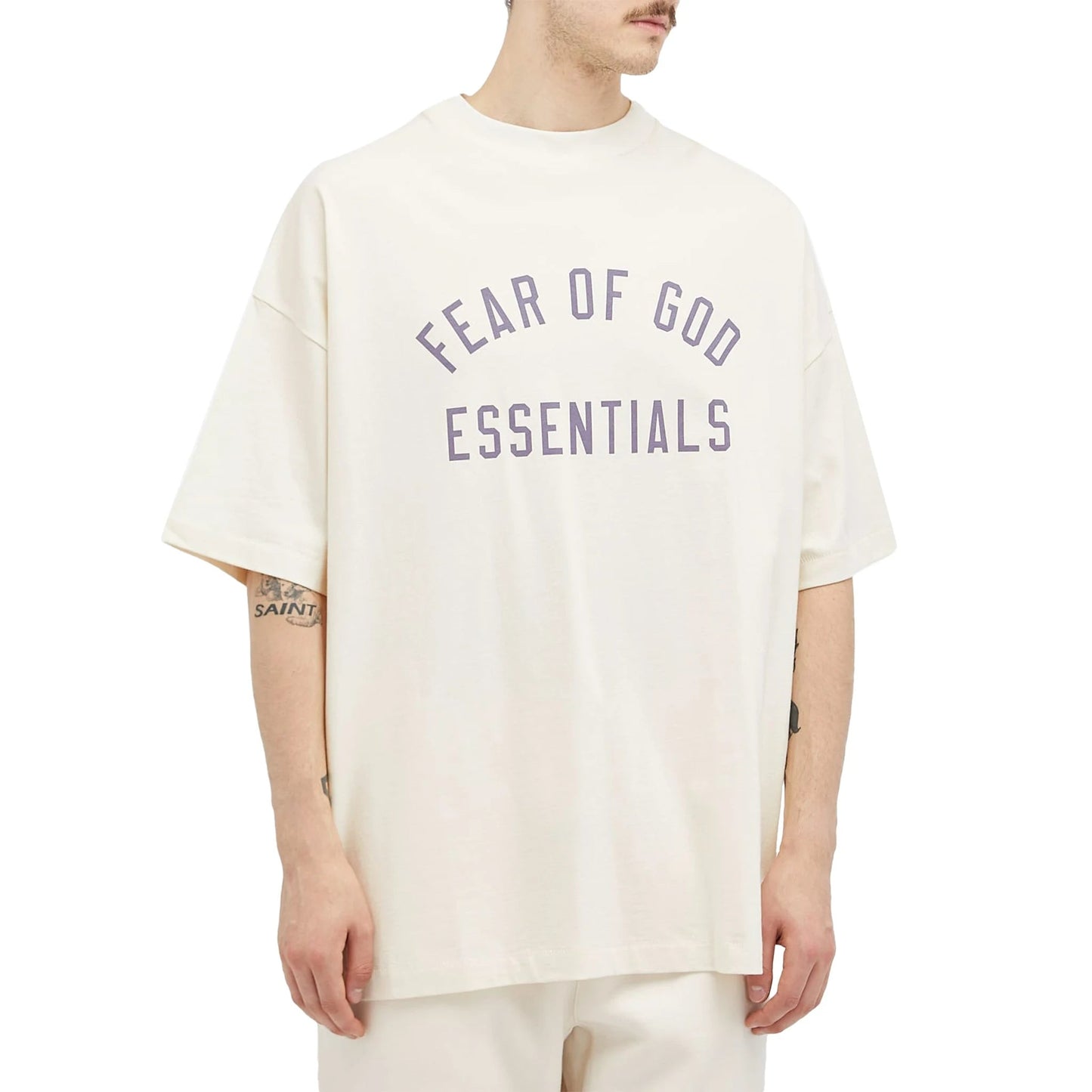 Fear of God Essentials Jersey Crewneck White T-Shirt