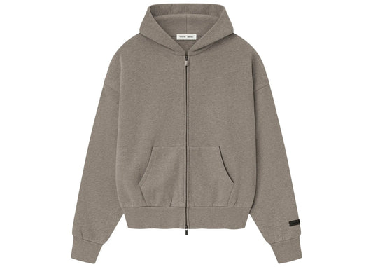 Fear of God Essentials Fleece Zip Up Hoodie Homestead Heather