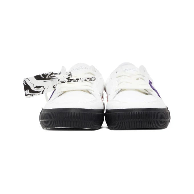 Off-White Vulcanized Vulc Low Top Canvas Sneakers White Purple (SS21)