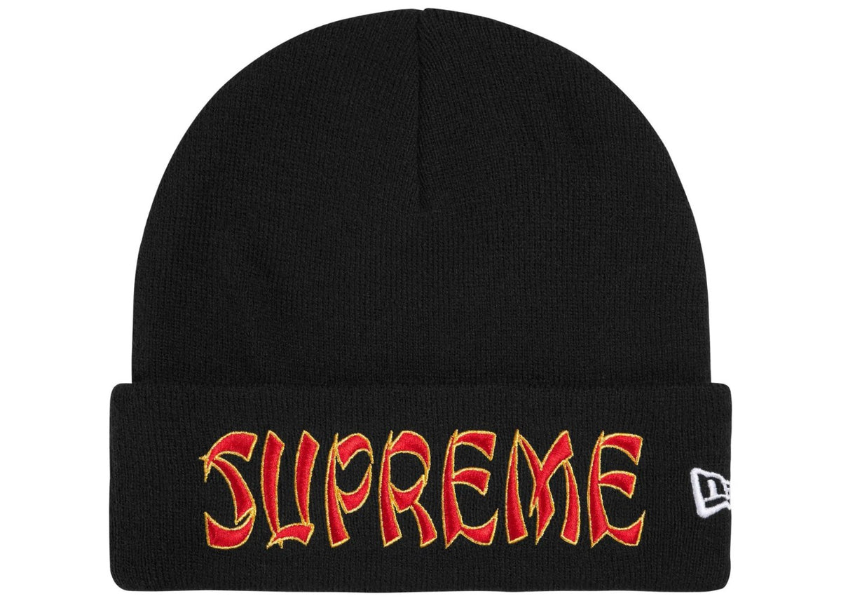 Supreme New Era Action Beanie Black