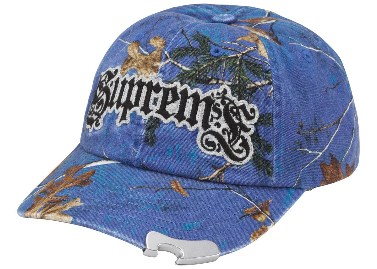 Supreme Bottle Opener 6-Panel Hat Cap Realtree Xtra Royal Blue Camouflage