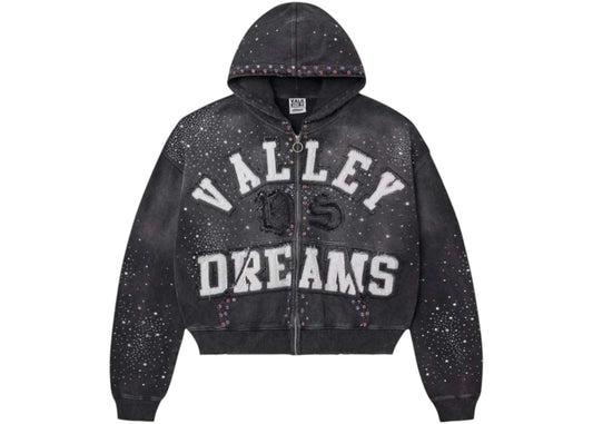 Vale Forever Classico Zip Up Hoodie Black