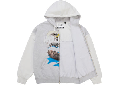 Supreme MM6 Maison Margiela Eagle Zip Up Hooded Sweatshirt White