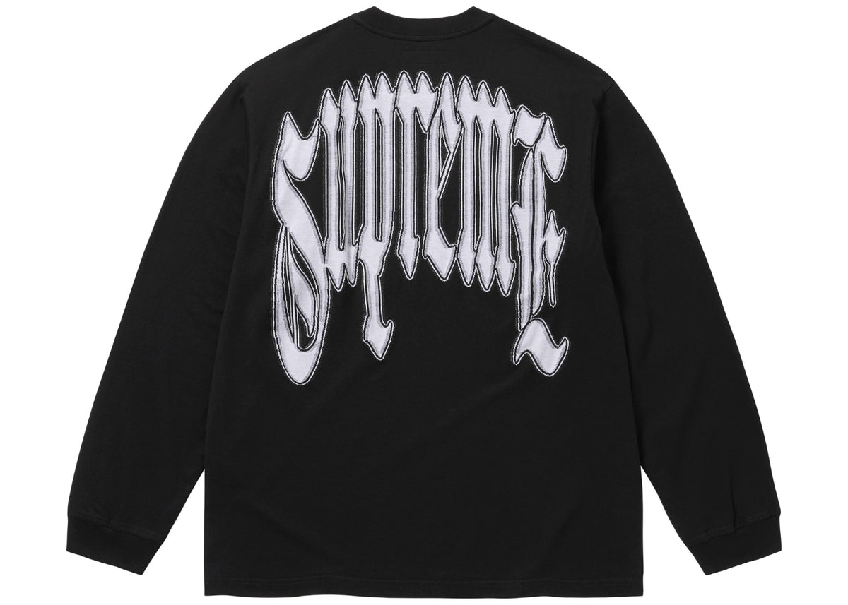 Supreme Intarsia Long-Sleeve Top Tee Black