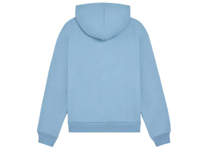 Celine Loose Cotton Fleece Hoodie Washed Blue