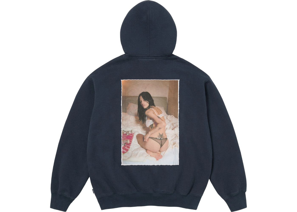 Supreme Larry Clark Zip Up Hooded Sweatshirt Navy