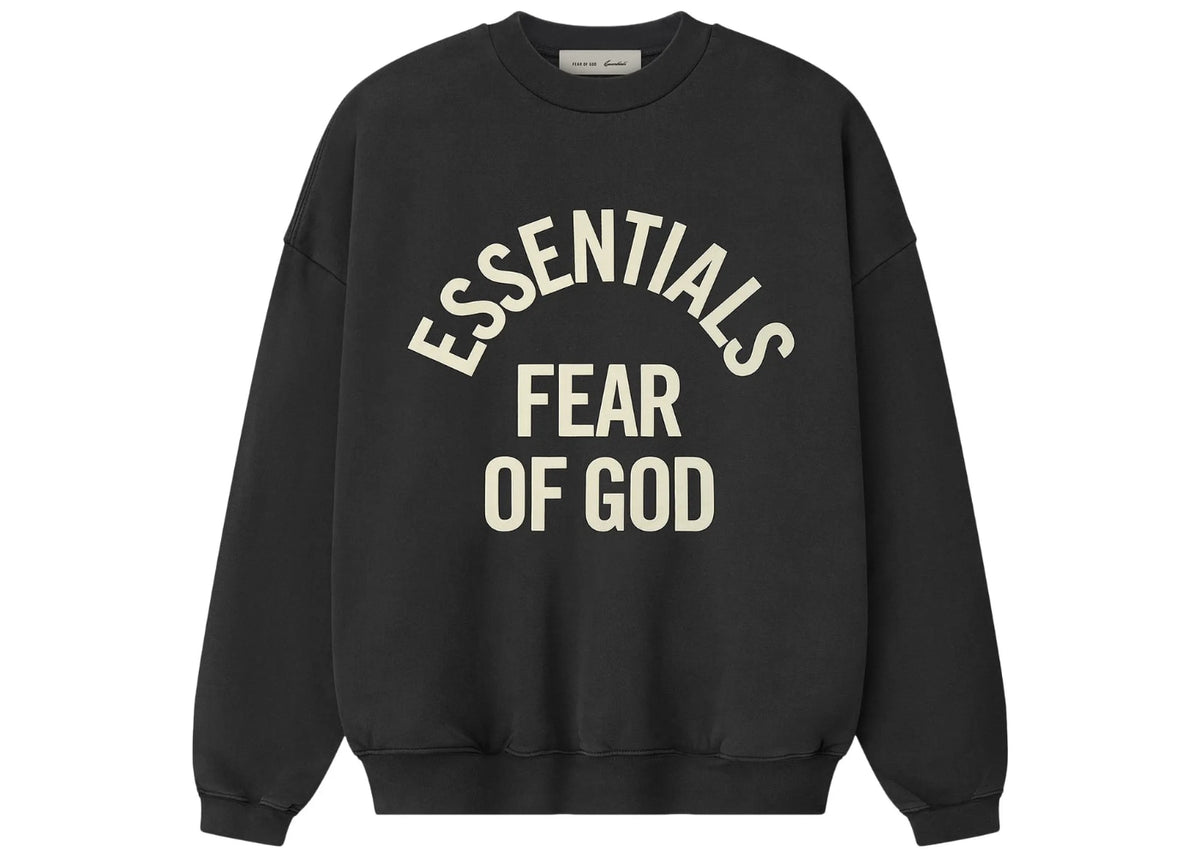 Fear of God Essentials Campus 90's Crewneck Sweatshirt Faded Black