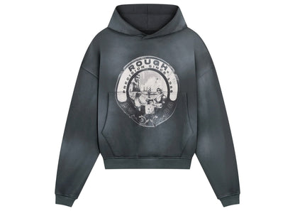 Rough Singer Emblem Hoodie Washed Grey