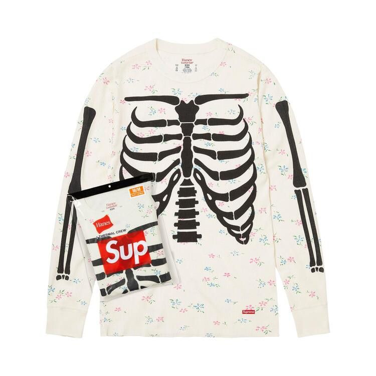 Supreme x Hanes Bones Thermal Crew (1 Pack) 'Floral'