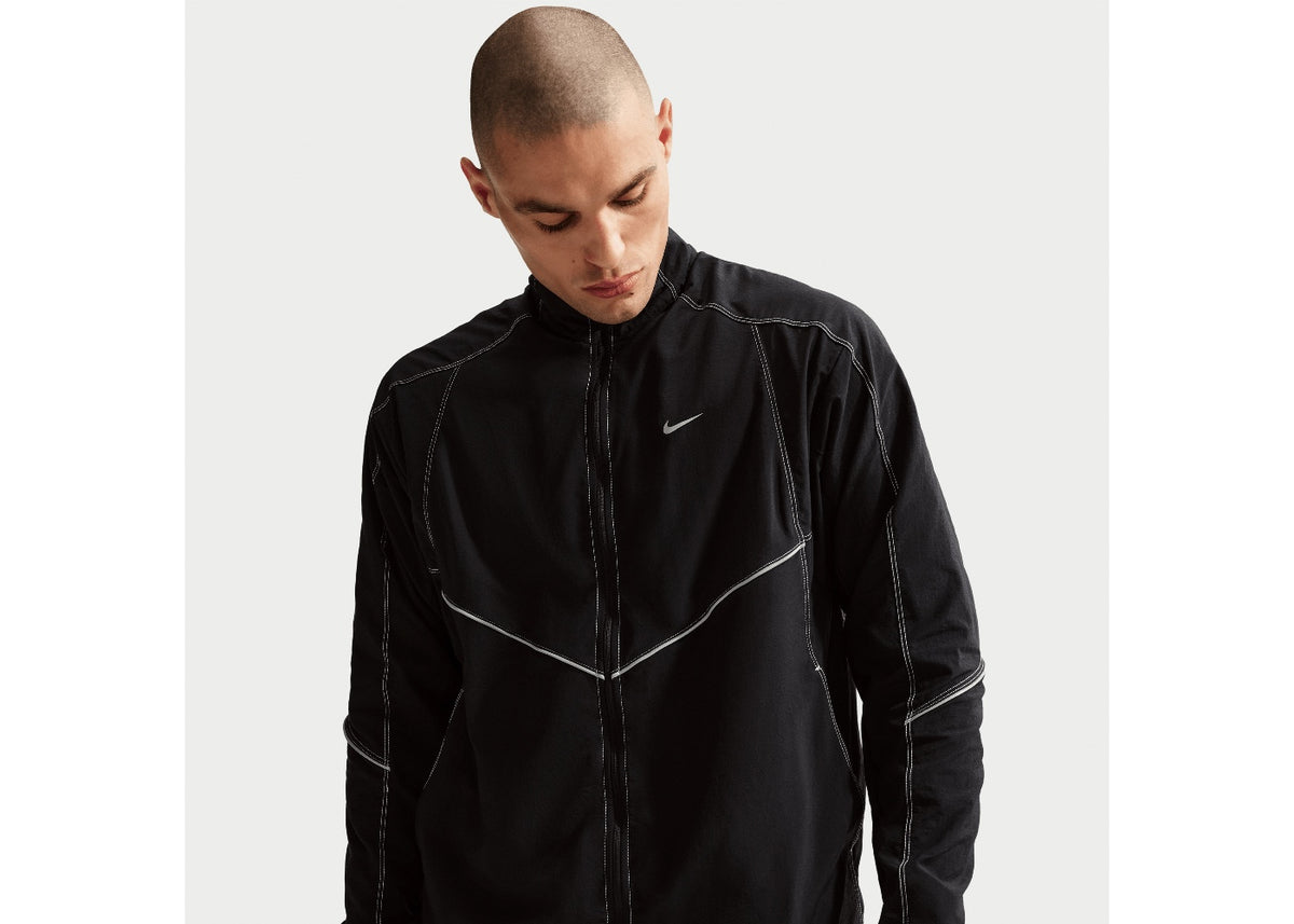 Nike Men's Dri-Fit Retro Running Track Jacket Black