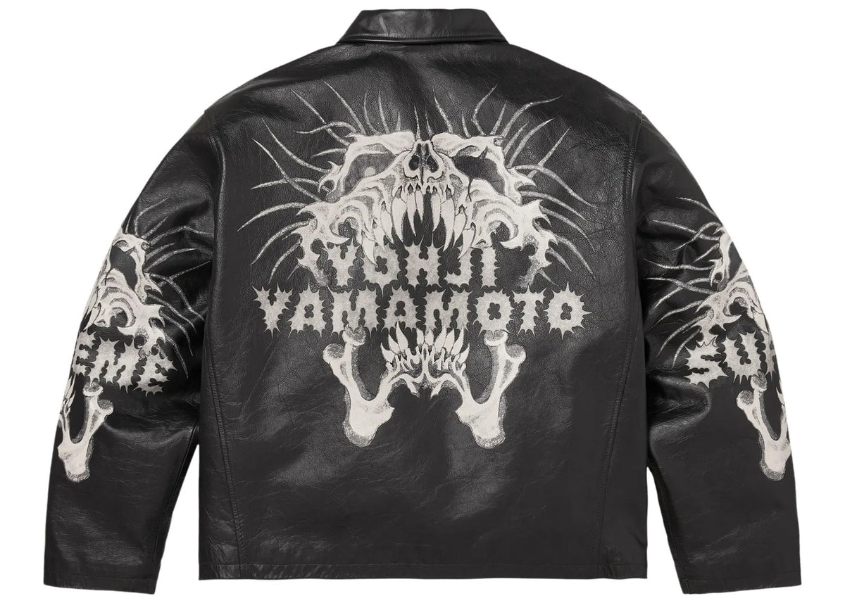 Supreme Y's by Yohji Yamamoto Leather Jacket Black