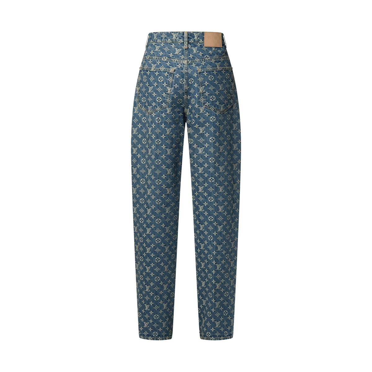 Louis Vuitton Monogram Denim Tailored Pants Indigo Blue