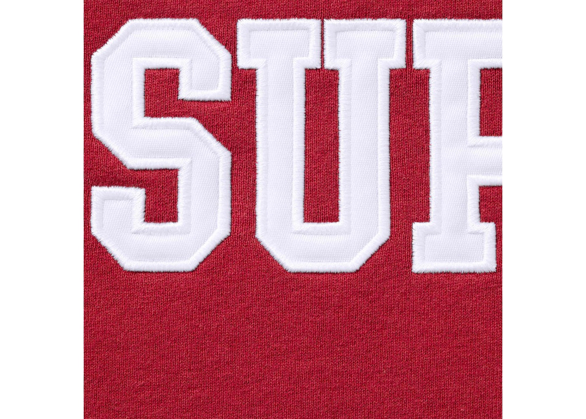 Supreme Tokyo Shop Flag Half Zip Pullover Dark Red