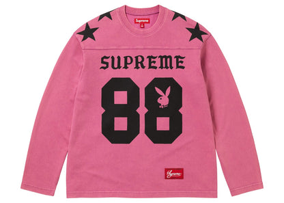 Supreme Playboy L/S Long Sleeve Football Top Tee Pink