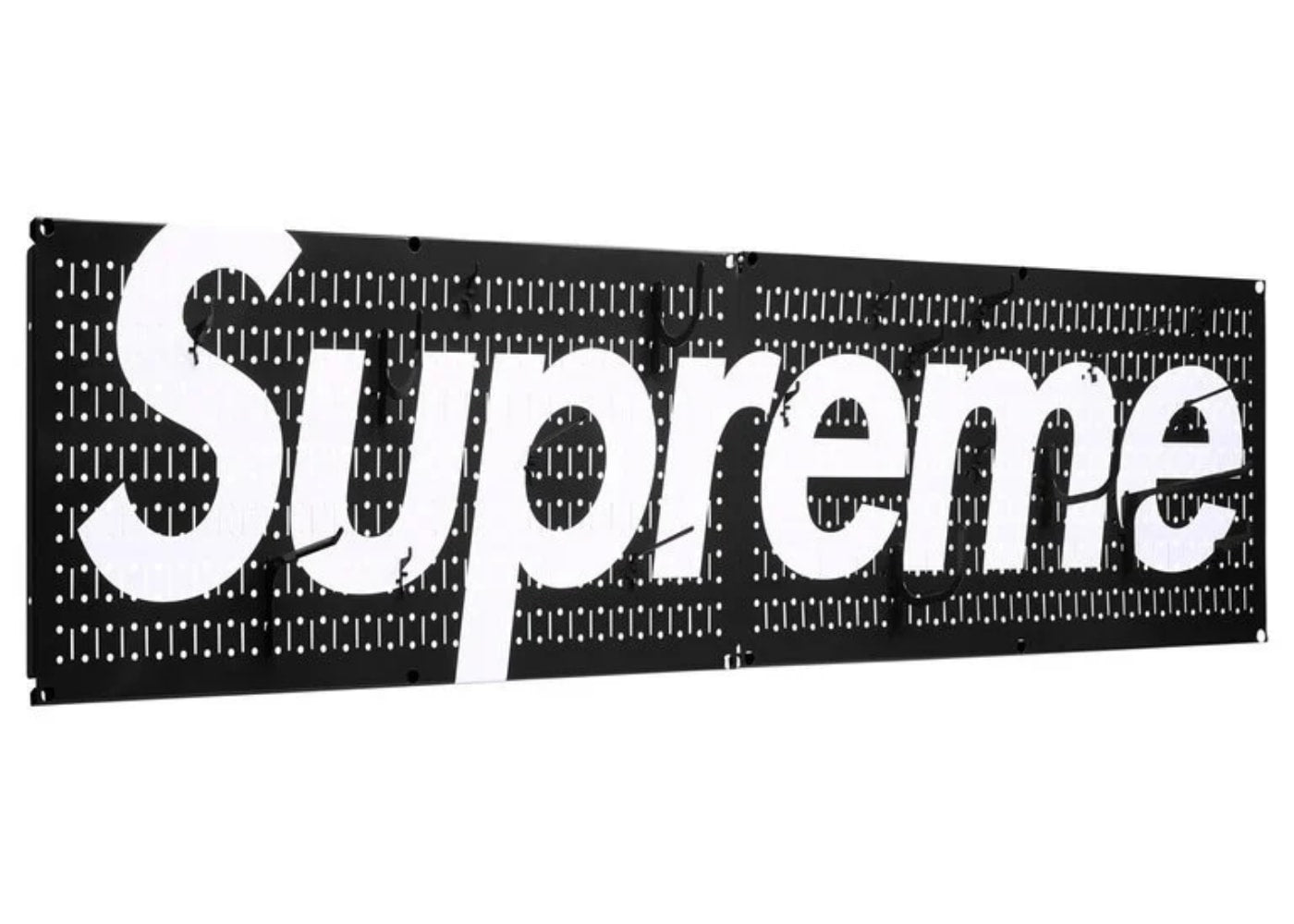 Supreme Wall Control Pegboard Panel (Set of 2) Black