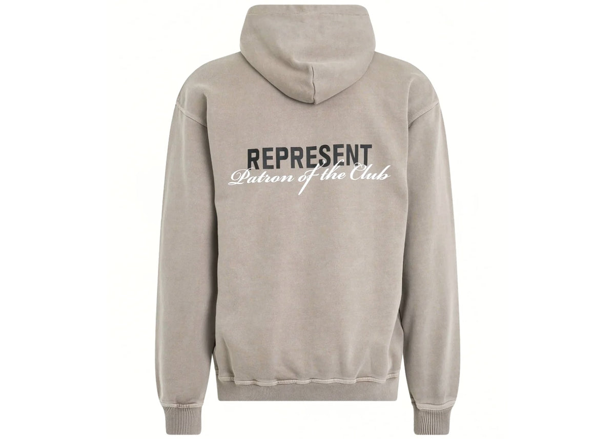 Represent Patron of the Club Hoodie Mudstone Grey