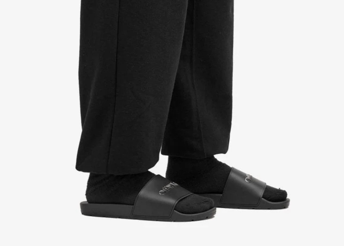 Off White Bookish Gradient Slide Sandal Black