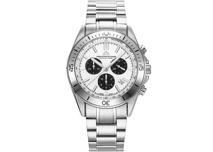Christophe Duchamp Stratos - White Dial & 316L Stainless Steel & FKM Rubber Strap CD8701-01
