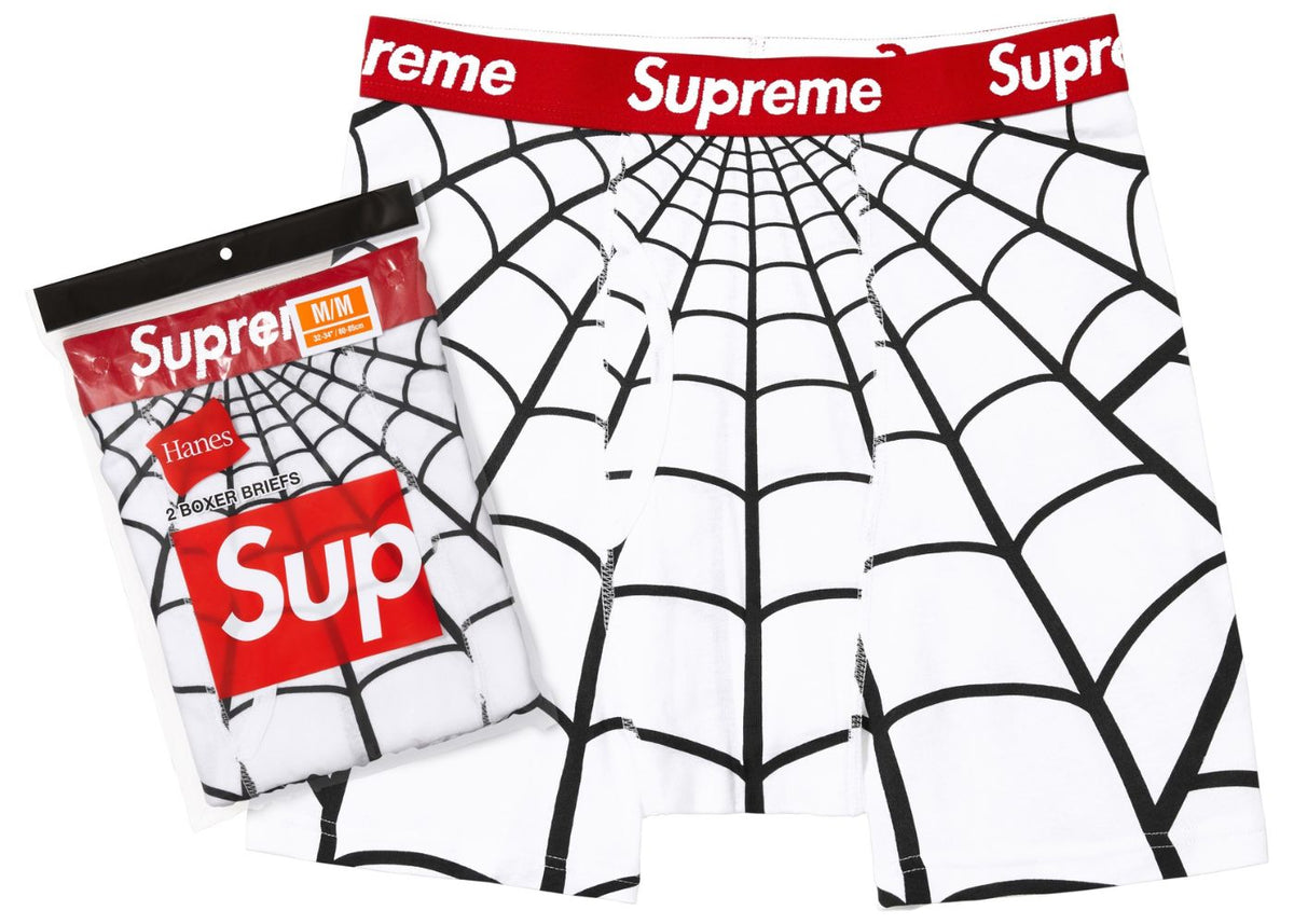 Supreme Hanes Spider-Man Boxer Briefs (2 Pack) White Boxerky