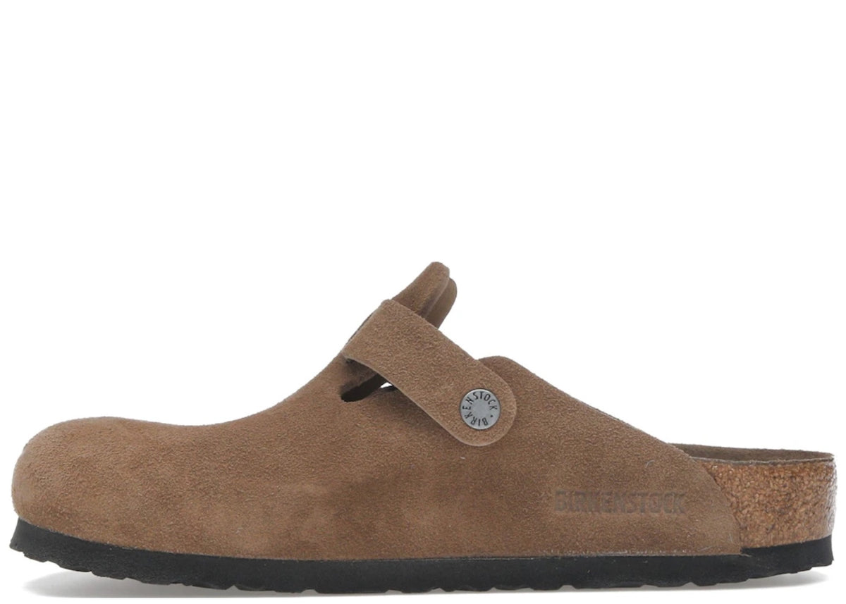 Birkenstock Boston Soft Footbed Suede Dark Tea Tonal