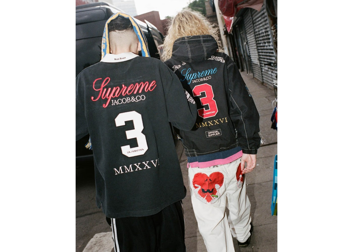Supreme La Martina Jacob & Co Rugby Long Sleeve Polo Black