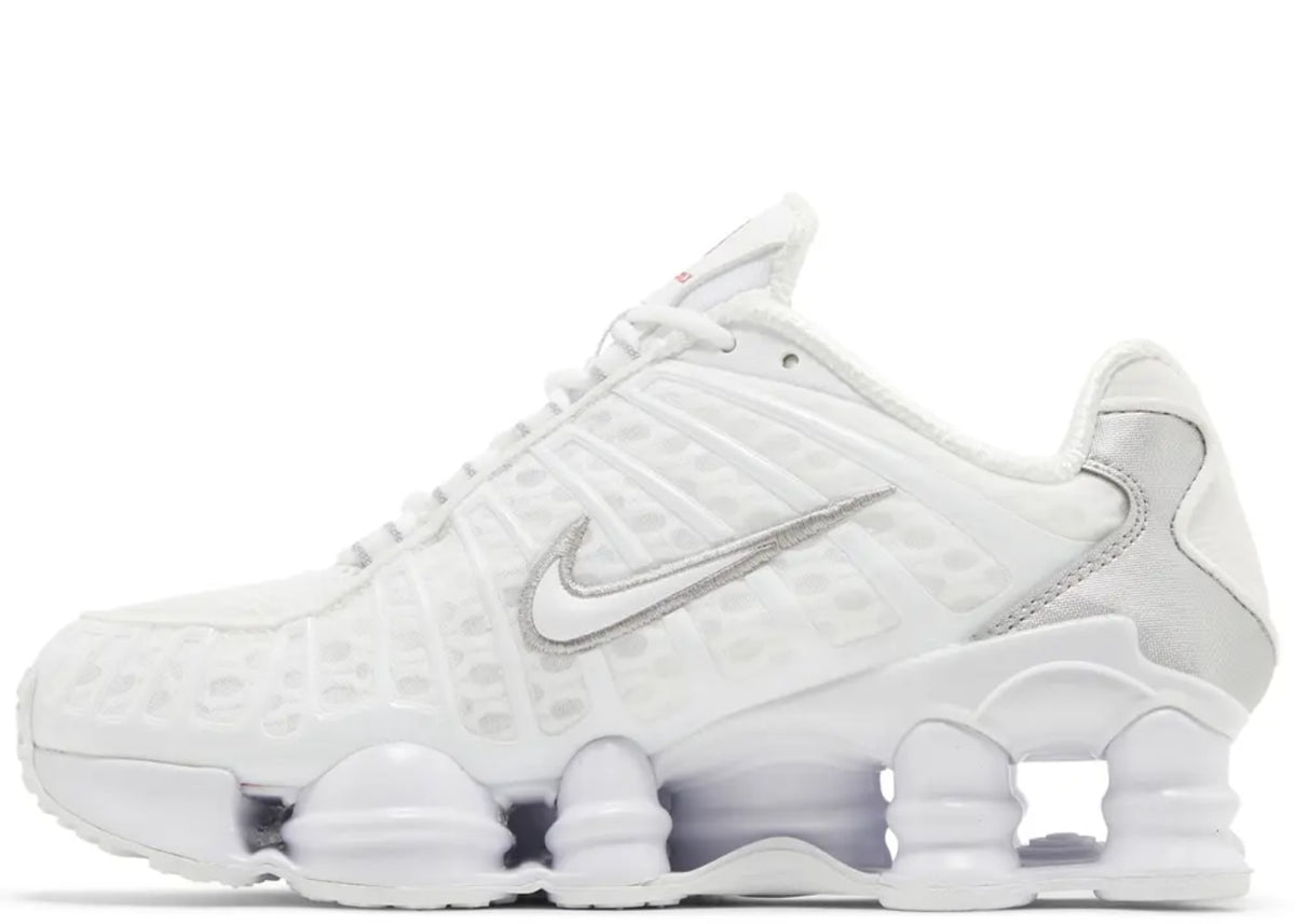 Nike Shox TL White Metallic Silver Max Orange (Women's)