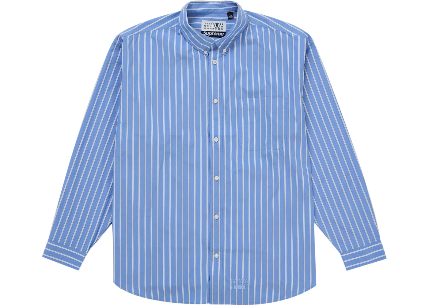 Supreme MM6 Maison Margiela Stripe Shirt Blue