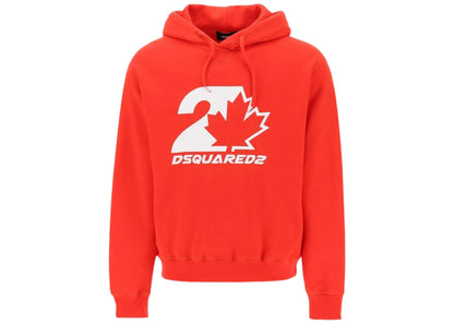 Dsquared2 Maple Leaf Hoodie Red