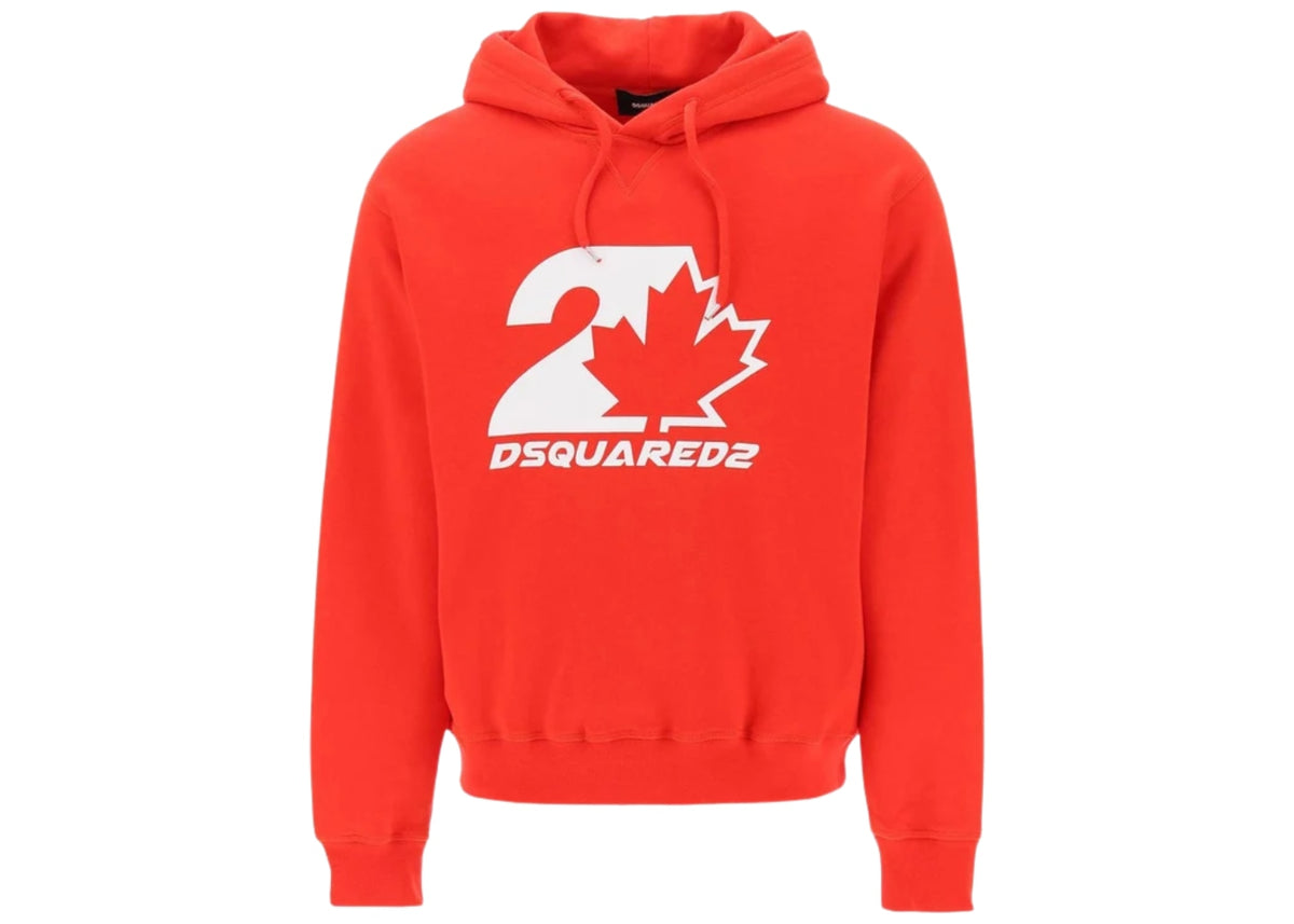 Dsquared2 Maple Leaf Hoodie Red