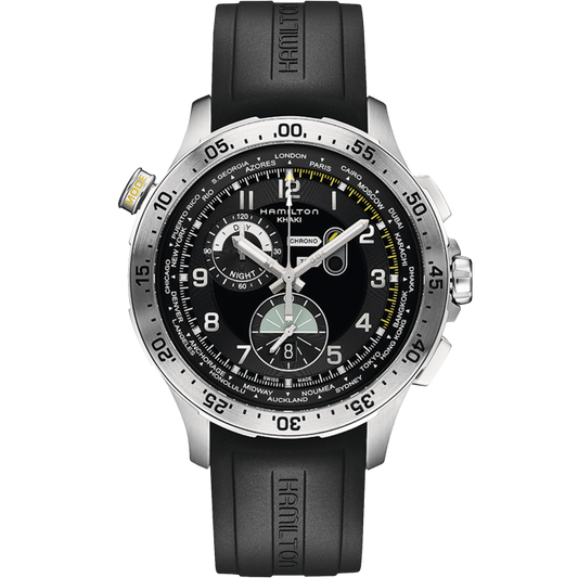 Hamilton Khaki Aviation Worldtimer Chrono Quartz | H76714335
