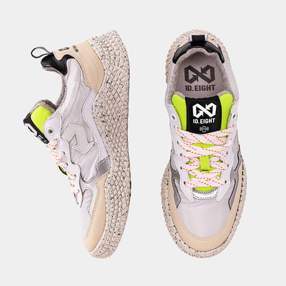 ID. Eight Hana White Crinkle Animal Free Sneakers ID.EIGHT