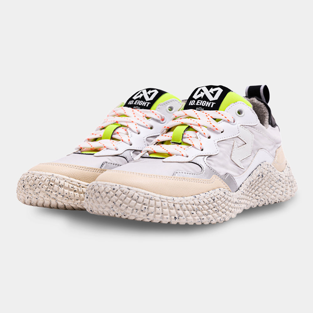 ID. Eight Hana White Crinkle Animal Free Sneakers ID.EIGHT