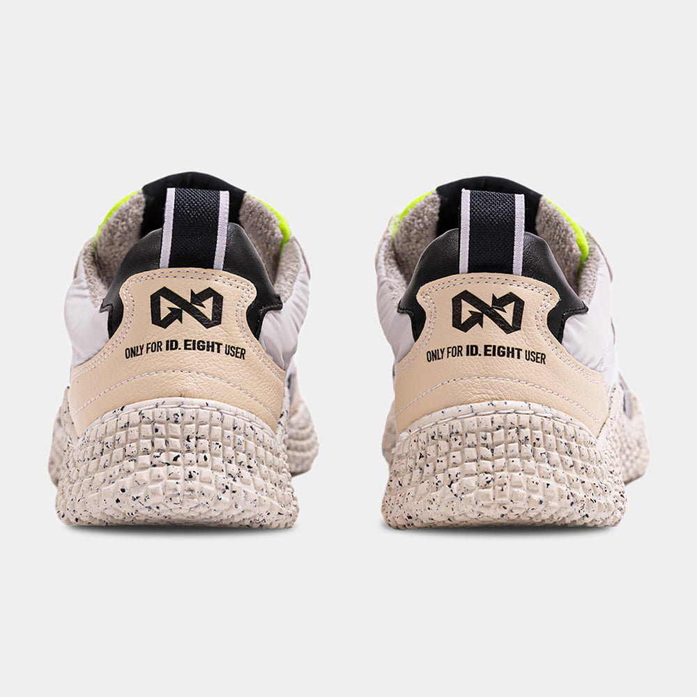 ID. Eight Hana White Crinkle Animal Free Sneakers ID.EIGHT