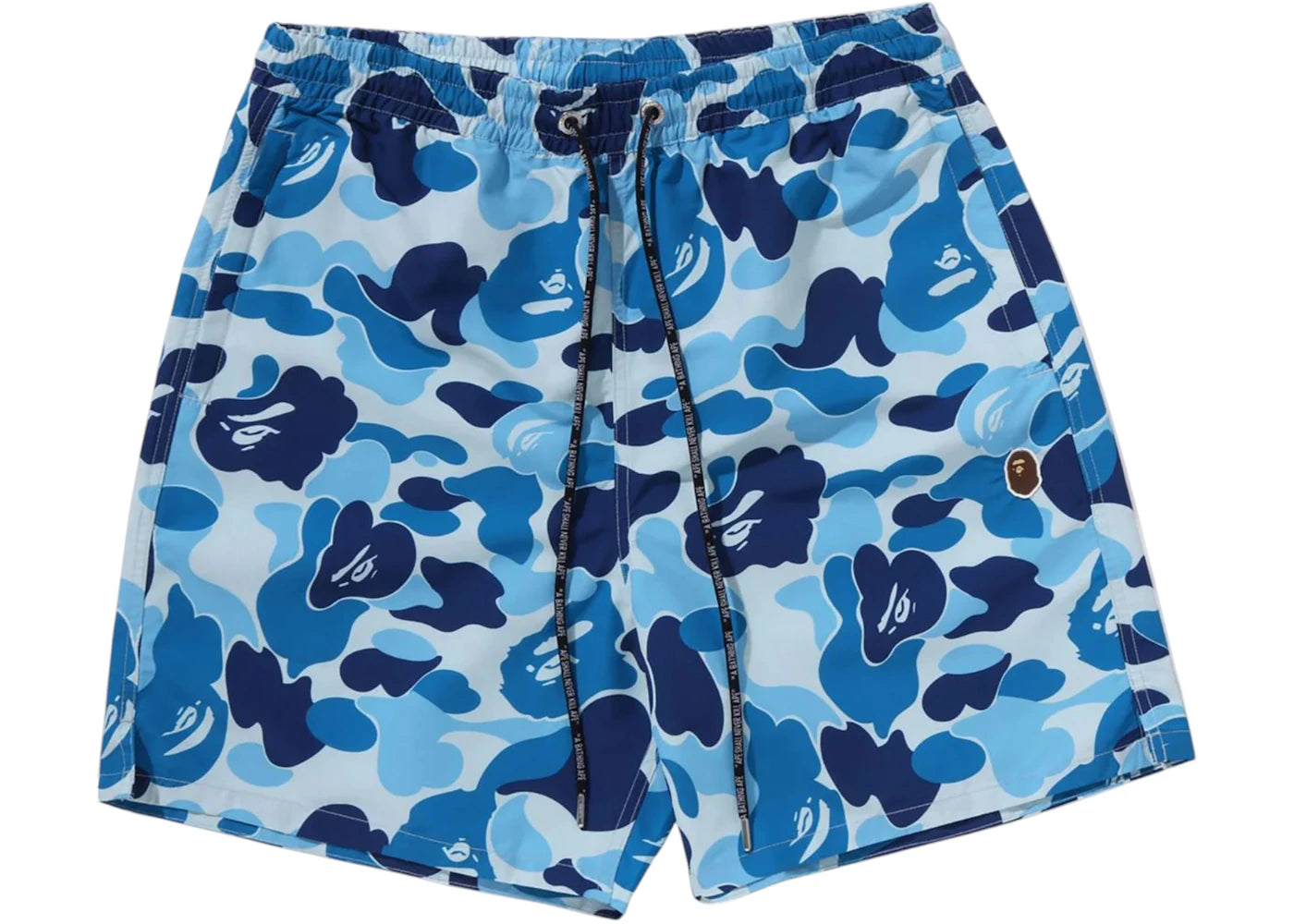 BAPE ABC Camo One Point Relaxed Fit Swim Shorts Blue