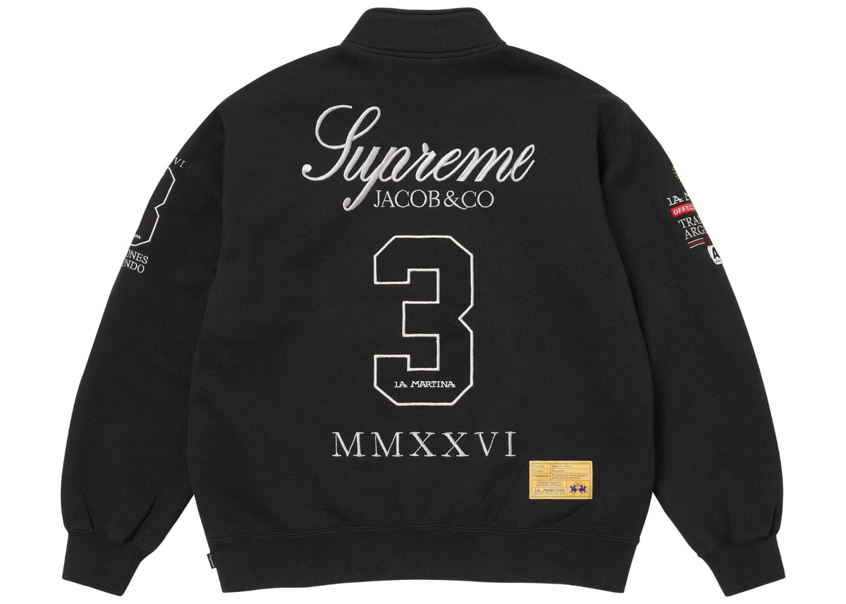 Supreme La Martina Jacob & Co Zip Up Sweatshirt Black