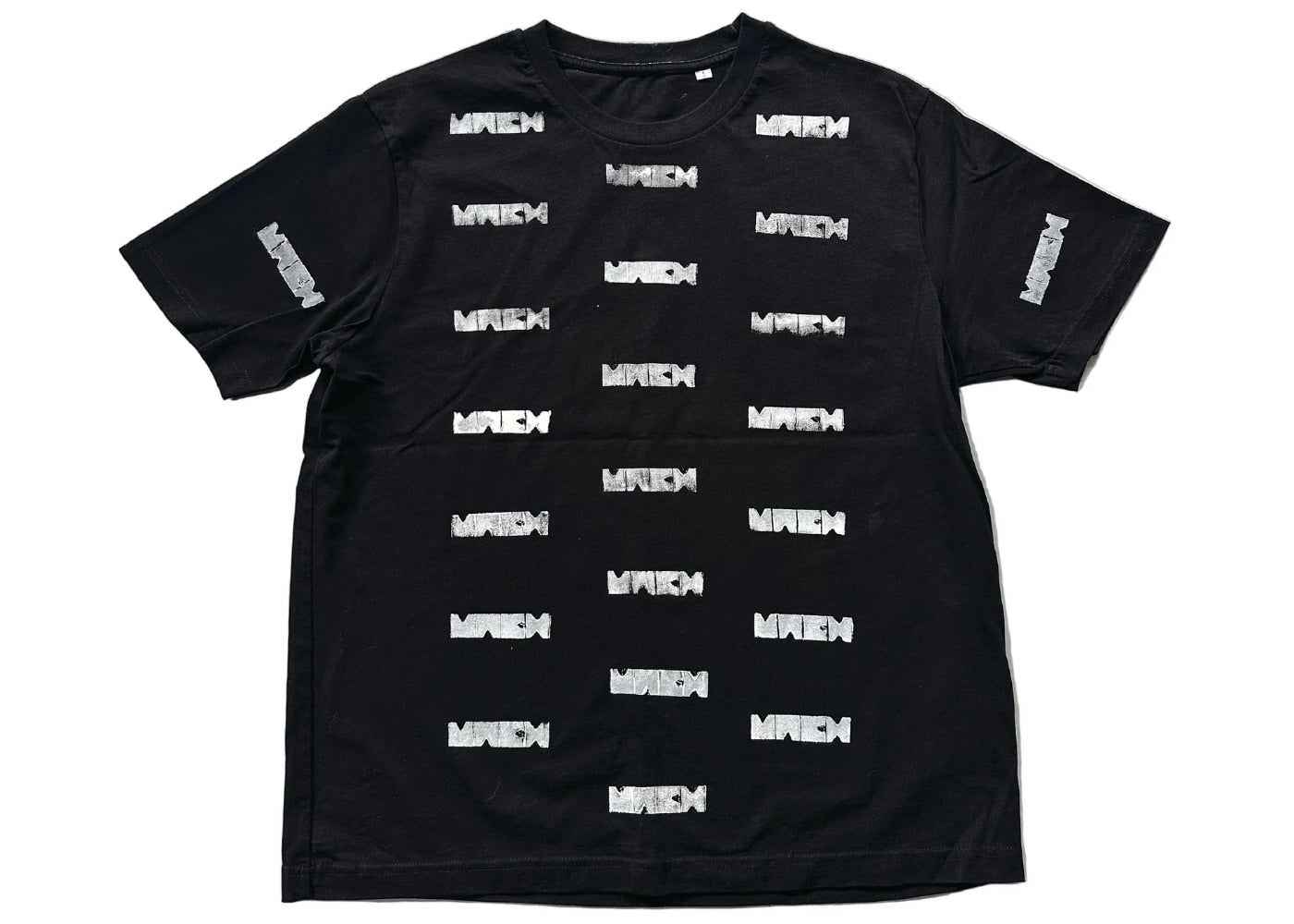 Mach Designs White All Over Print Classic Logo T-shirt Black