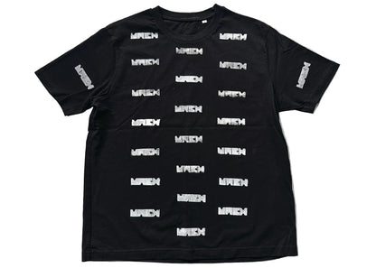 Mach Designs White All Over Print Classic Logo T-shirt Black