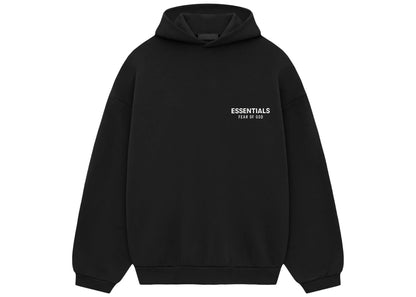 Fear of God Essentials Fleece Hoodie (FW24) Jet Black