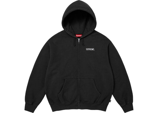 Supreme Blessed Applique Zip Up Hooded Sweatshirt Hoodie Black