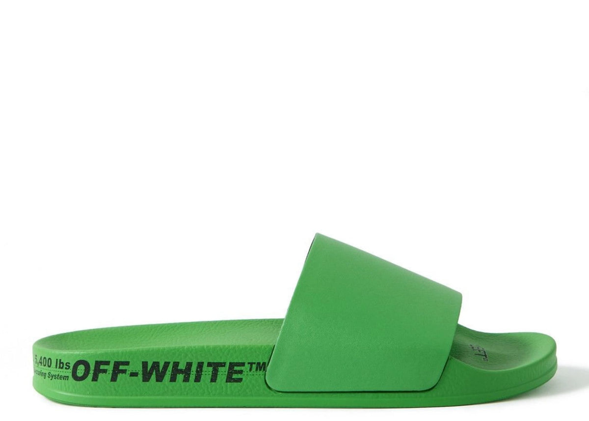Off-White Industrial Belt Slides Green Black