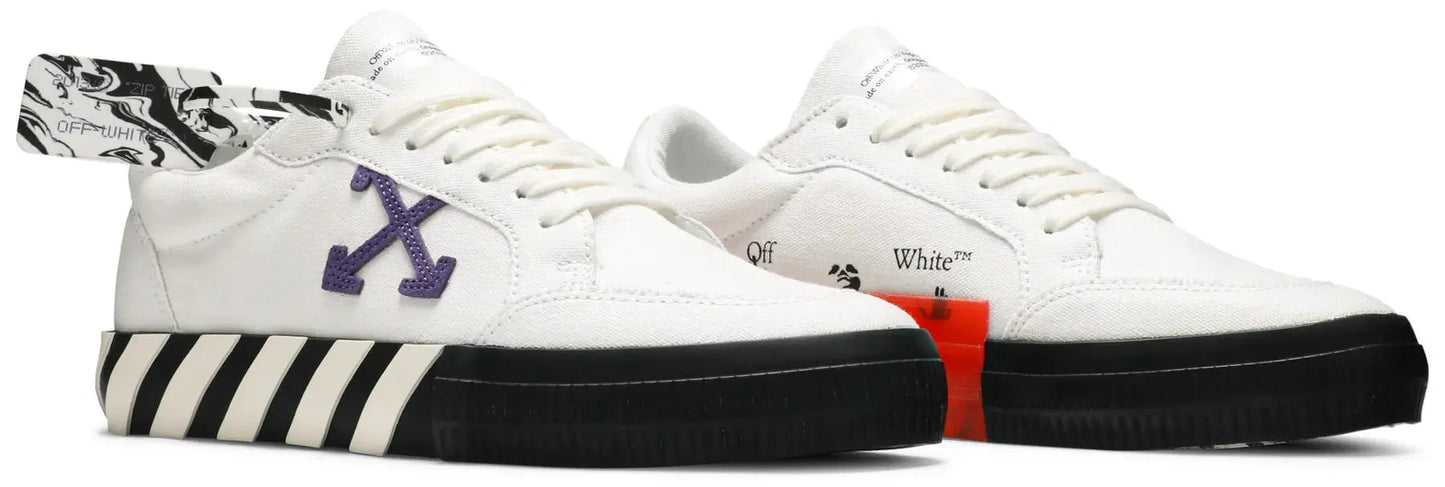 Off-White Vulcanized Vulc Low Top Canvas Sneakers White Purple (SS21)