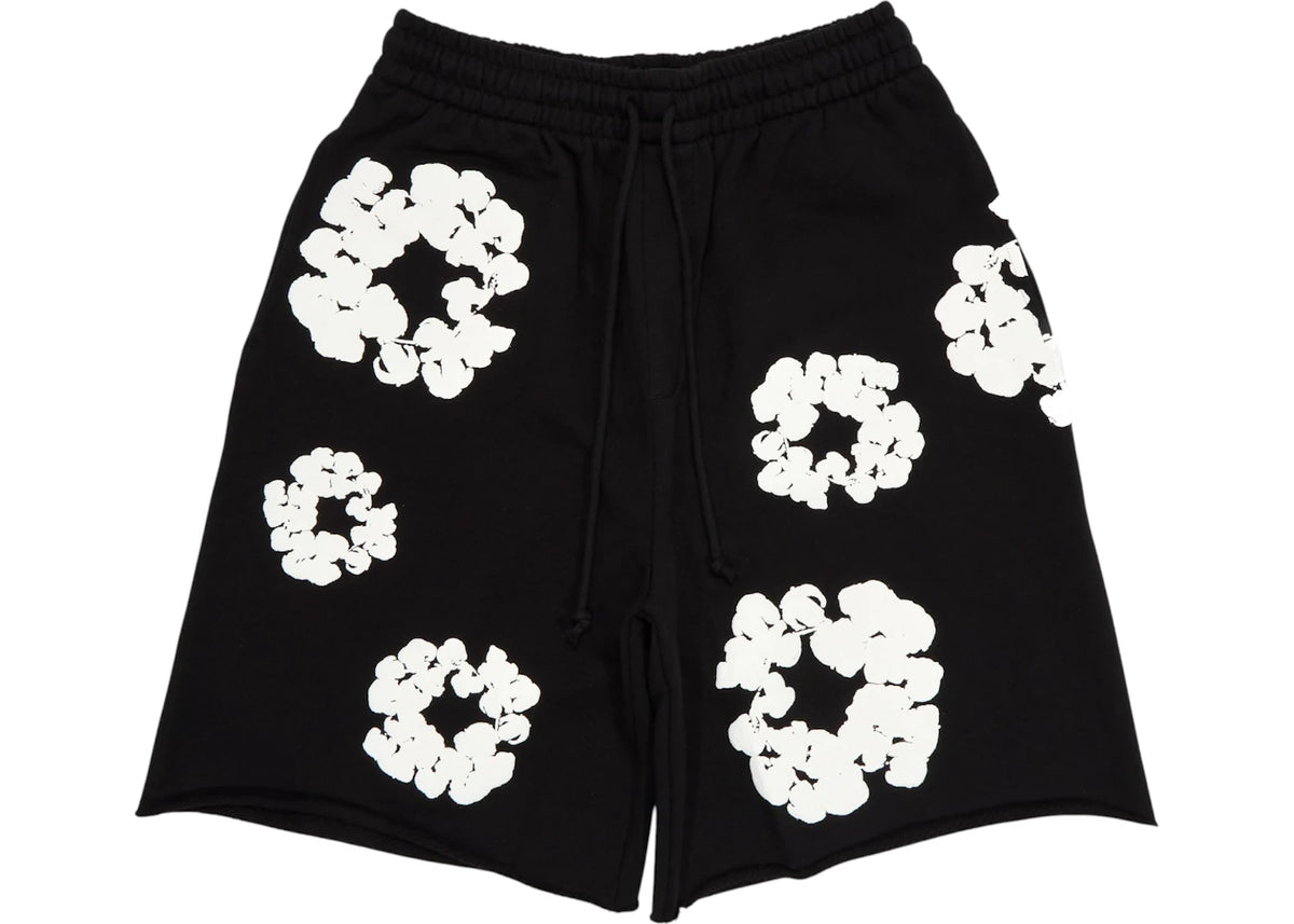 Denim Tears The Cotton Wreath Shorts Black