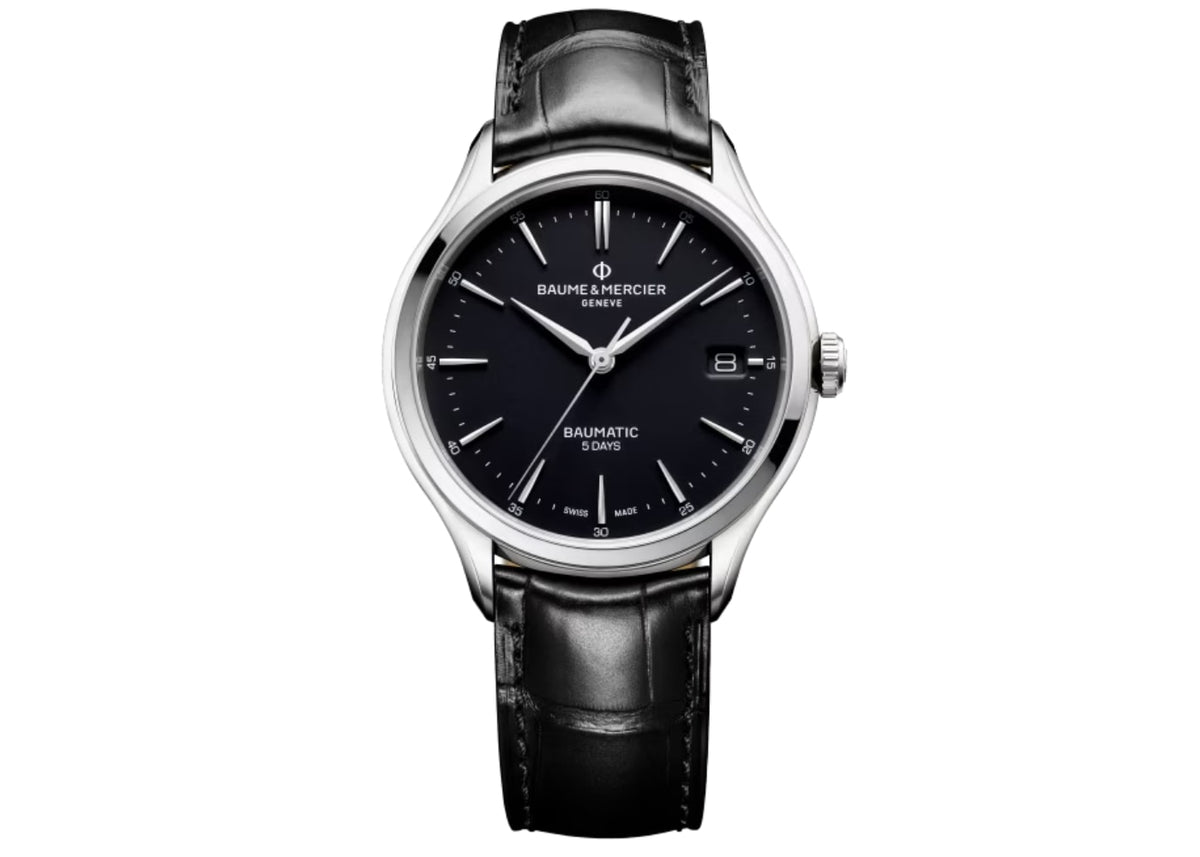 Baume & Mercier CLIFTON 40mm steel black 5 day | M0A10399