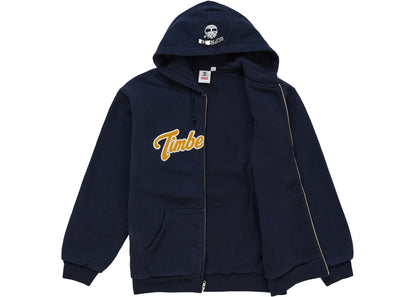 Supreme Timberland Thermal Lined Zip Up Hooded Sweatshirt Navy
