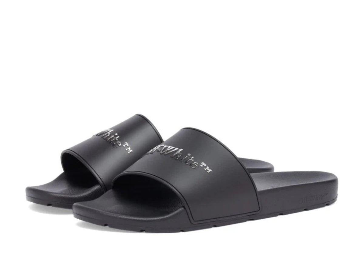 Off White Bookish Gradient Slide Sandal Black