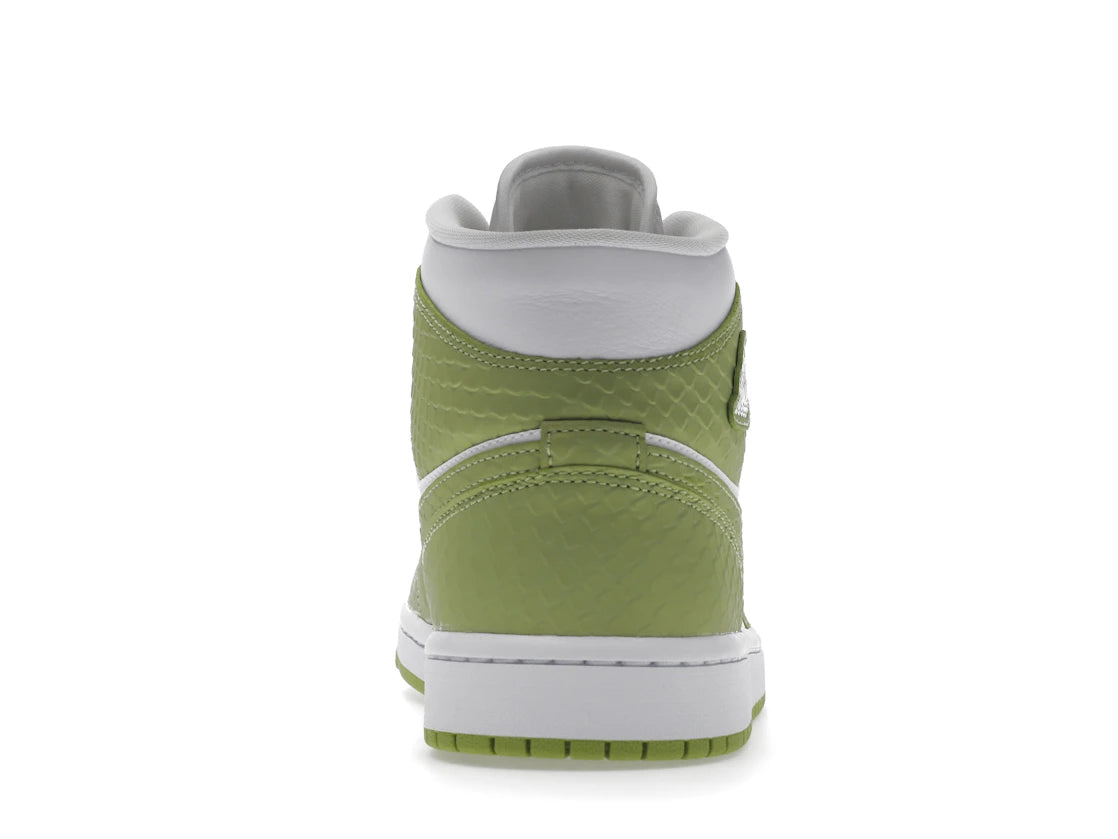 Jordan 1 Mid Green Python (Women's)
