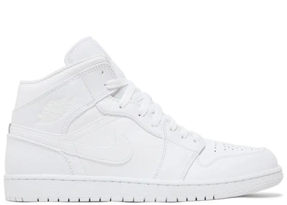 Jordan 1 Mid Triple White