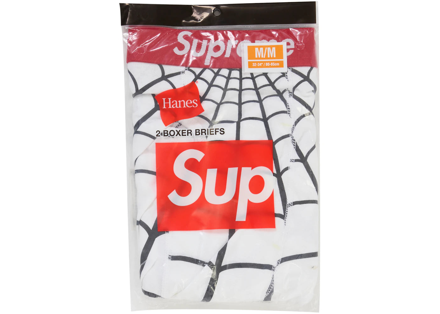 Supreme Hanes Spider-Man Boxer Briefs (2 Pack) White Boxerky