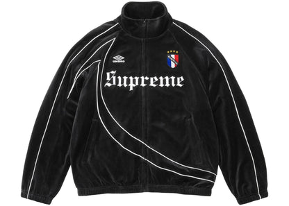 Supreme Umbro Velour Track Jacket Black